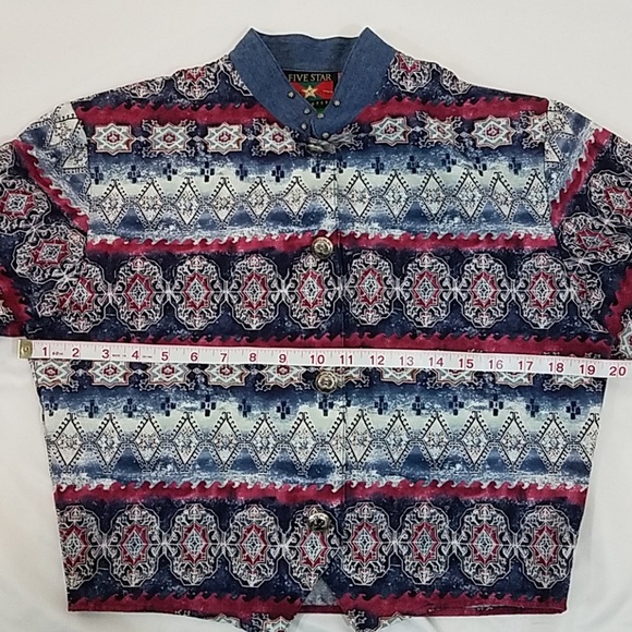 FiveStar by Roper Retro Western Rodeo Top M - Picture 7 of 8